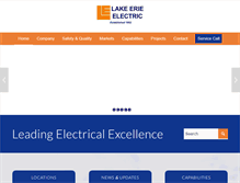 Tablet Screenshot of lakeerieelectric.com